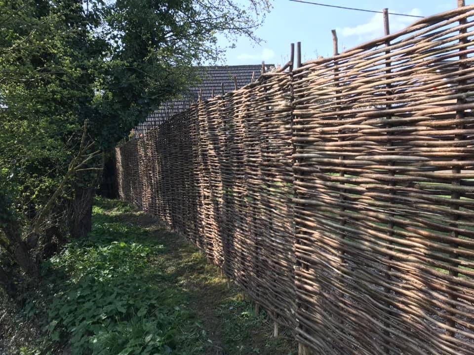 Wattle hurdle fencing